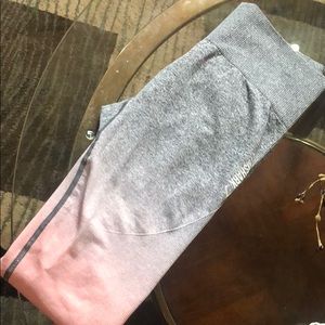Gymshark full length ombré leggings - pink/gray S
